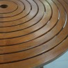 Teras - Meja: Meja Bundar Spiral di buat dari kayu jati (gambar 5 dari 8).