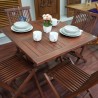 Terrace Tables: Teak Wood Square Folding Table made of teakwood (image 2 of 3).