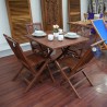 Terrace Tables: Teak Wood Square Folding Table made of teakwood (image 1 of 3).