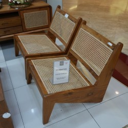 Living Room - Chairs: Rattan Guest Chair N made of teakwood, rattan (image 3 of 5).