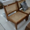 Living Room - Chairs: Rattan Guest Chair N made of teakwood, rattan (image 4 of 5).