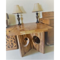 Dining Room - Dining Tables: Table only Block Teak made of teakwood, laminate (image 1 of 1).