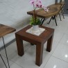 Living Room - Coffee Tables: JCT Marble Table 1 made of teakwood, marble (image 3 of 4).