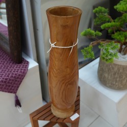 Accessories - Decoration: Wood Flowers Pot made of teakwood (image 2 of 7).