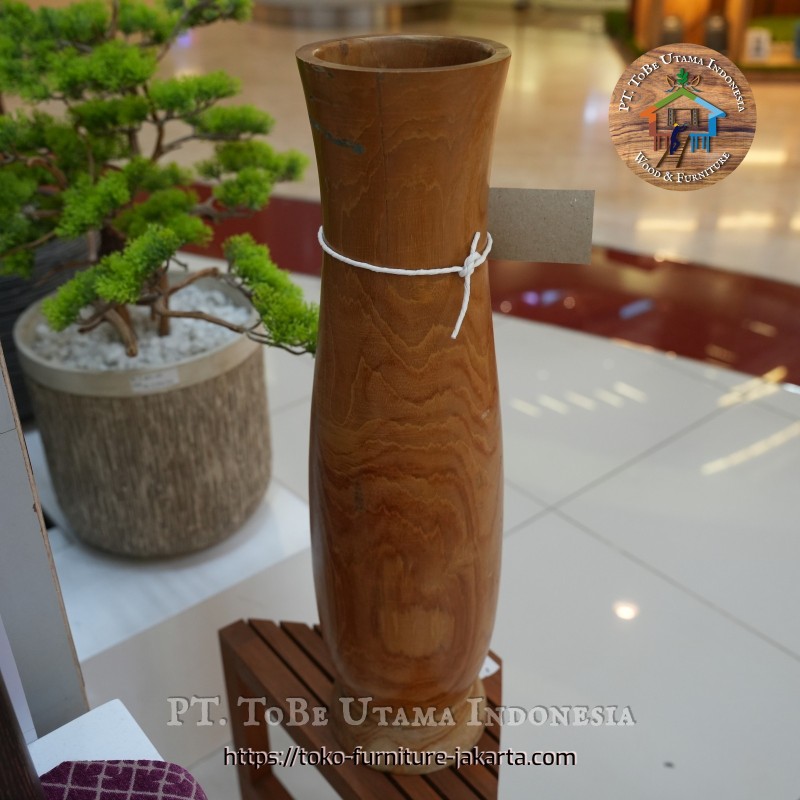 Accessories - Decoration: Wood Flowers Pot made of teakwood (image 1 of 7). Accessories - Decoration: Wood Flowers Pot made of teakwood (image 1 of 7).