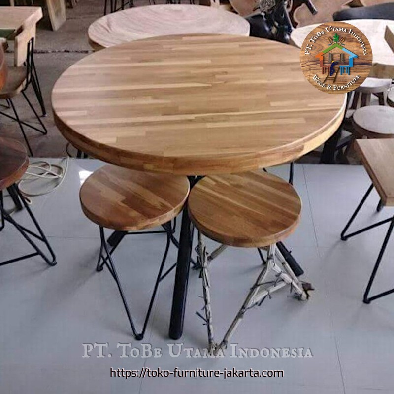 Dining Room - Dining Tables: Teak Block Cafe made of teakwood, laminate (image 1 of 1). Dining Room - Dining Tables: Teak Block Cafe made of teakwood, laminate (image 1 of 1).
