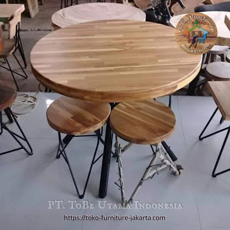 Dining Room - Dining Tables: Teak Block Cafe made of teakwood, laminate (image 1 of 1).