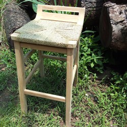 Dining Room - Dining Chairs: Barry Bar Stool made of teakwood, rattan (image 3 of 3).