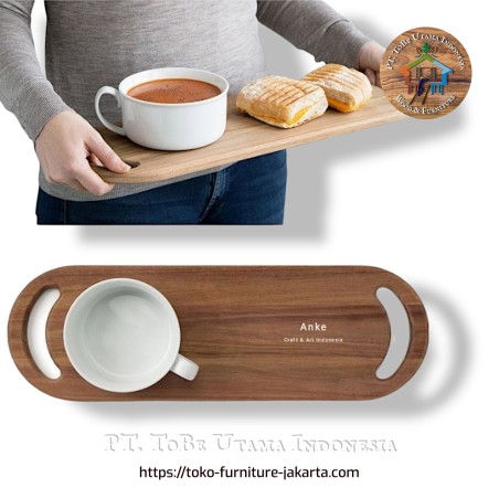 Kitchenware: Cafe Tray made of teakwood (image 1 of 4).