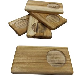 Peralatan Dapur: Tatakan Gelas di buat dari kayu jati, kayu mahoni (gambar 1 dari 1).