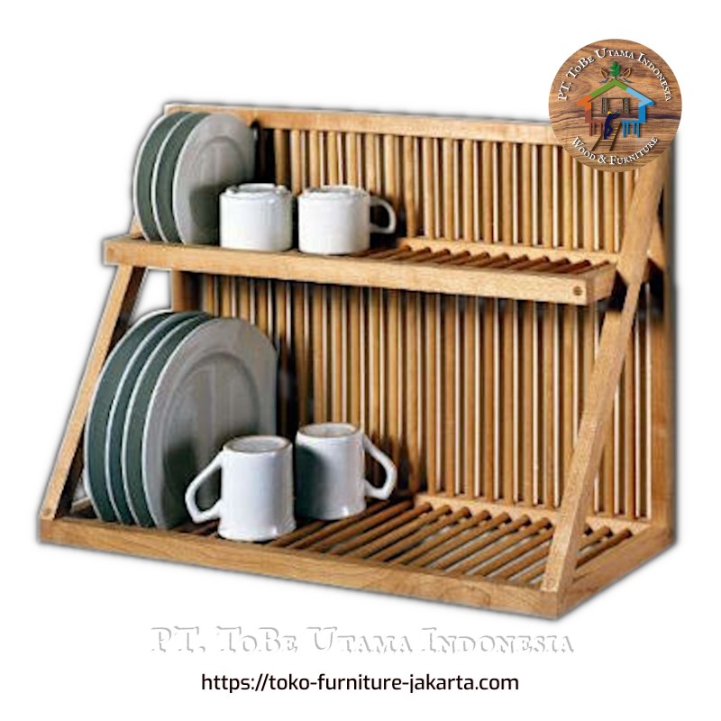 Kitchenware: Dish Rack Wall made of teakwood (image 1 of 2).