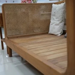 Bedroom - Beds: Day Bed Rattan Jakarta made of teakwood, rattan, sponge (image 2 of 5).