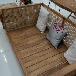 Bedroom - Beds: Day Bed Rattan Jakarta made of teakwood, rattan, sponge (image 3 of 5).