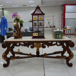 Living Room - Entry Tables: Graha Shakira Entrance Table Marble made of mahogany wood (image 1 of 13).