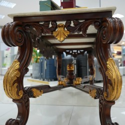 Living Room - Entry Tables: Graha Shakira Entrance Table Marble made of mahogany wood (image 6 of 13).