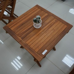Teras - Meja: Meja Teras Kotak di buat dari kayu jati (gambar 3 dari 7).