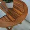 Terrace Tables: Round Terrace Table made of teakwood (image 2 of 3).