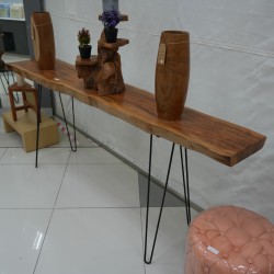 Living Room - Entry Tables: Natural Edge Console Table made of mahogany wood (image 5 of 17).