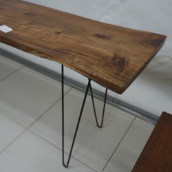 Living Room - Entry Tables: Natural Edge Console Table made of mahogany wood (image 13 of 17).