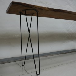 Living Room - Entry Tables: Natural Edge Console Table made of mahogany wood (image 16 of 17).