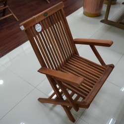 Garden - Teak: Folding Chairs With Arms made of teakwood (image 1 of 17).