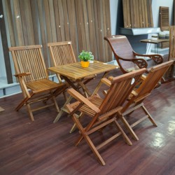 Garden - Teak: Folding Chairs With Arms made of teakwood (image 14 of 17).