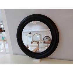 Living Room: Black Round Mirror Glass (image 7 of 7).