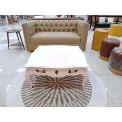 Living Room: White Coffee Table with Drawers (image 15 of 15).