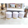 Living Room: White Stool Chair (image 1 of 1).
