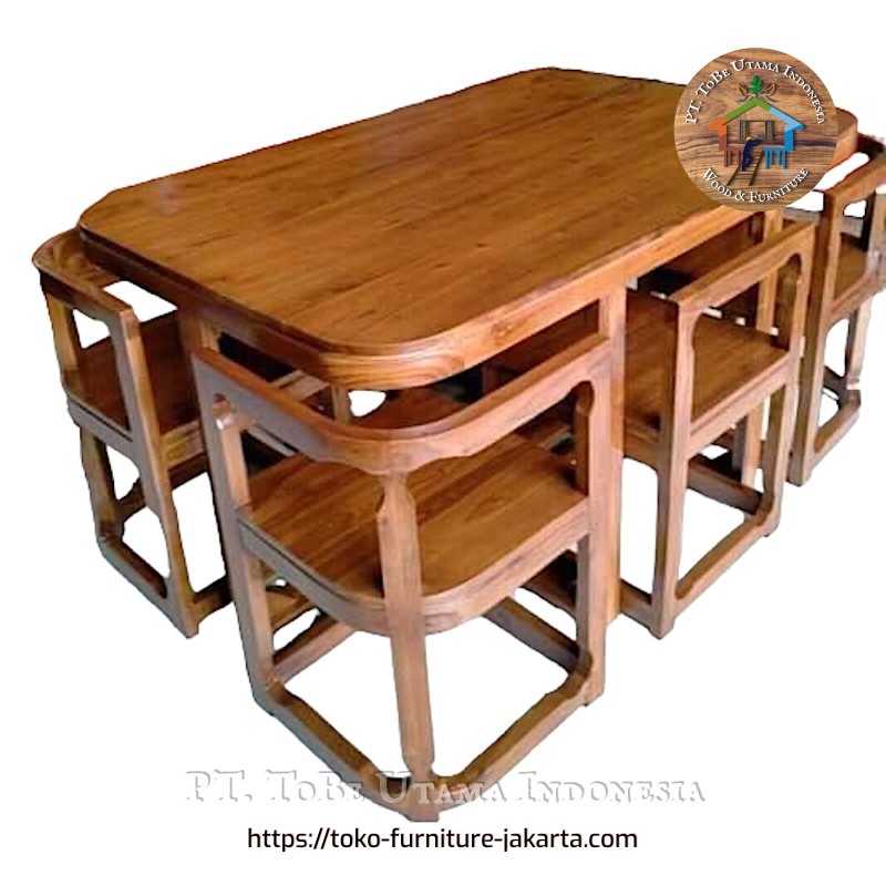 Dining Room: Minimalist Teak Wood Dining Table (image 1 of 1).