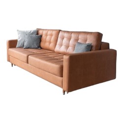 Living Room: Custom Leather Couch (image 1 of 1).