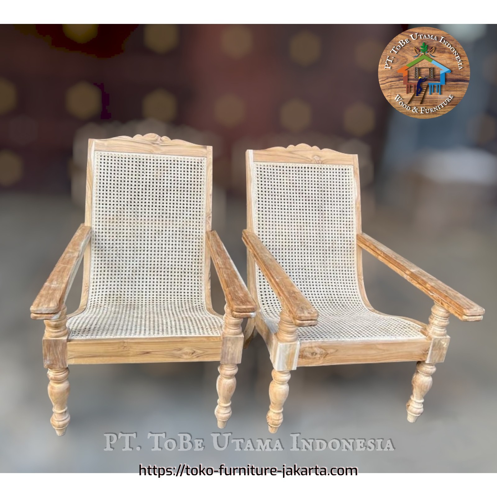 Living Room: Balinese Antique Rattan Chair (image 1 of 1).