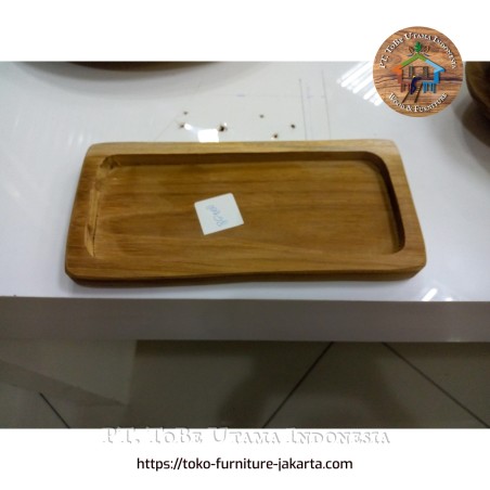 Dining Room: Small Teak Wood Tray (image 1 of 1).